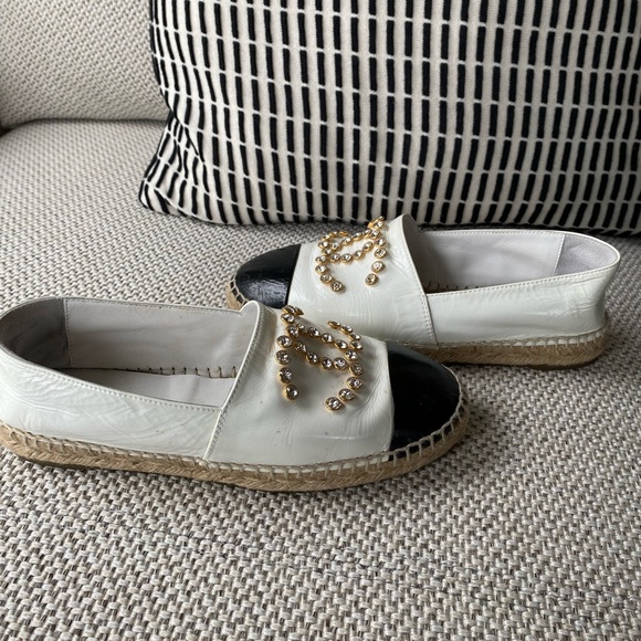 Coco Chanel Leather Espadrilles 37 Ladies - Picture 4 of 9